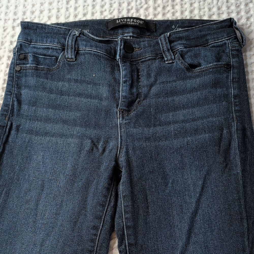 Liverpool Women's Dark Blue The Ankle Skinny Jeans